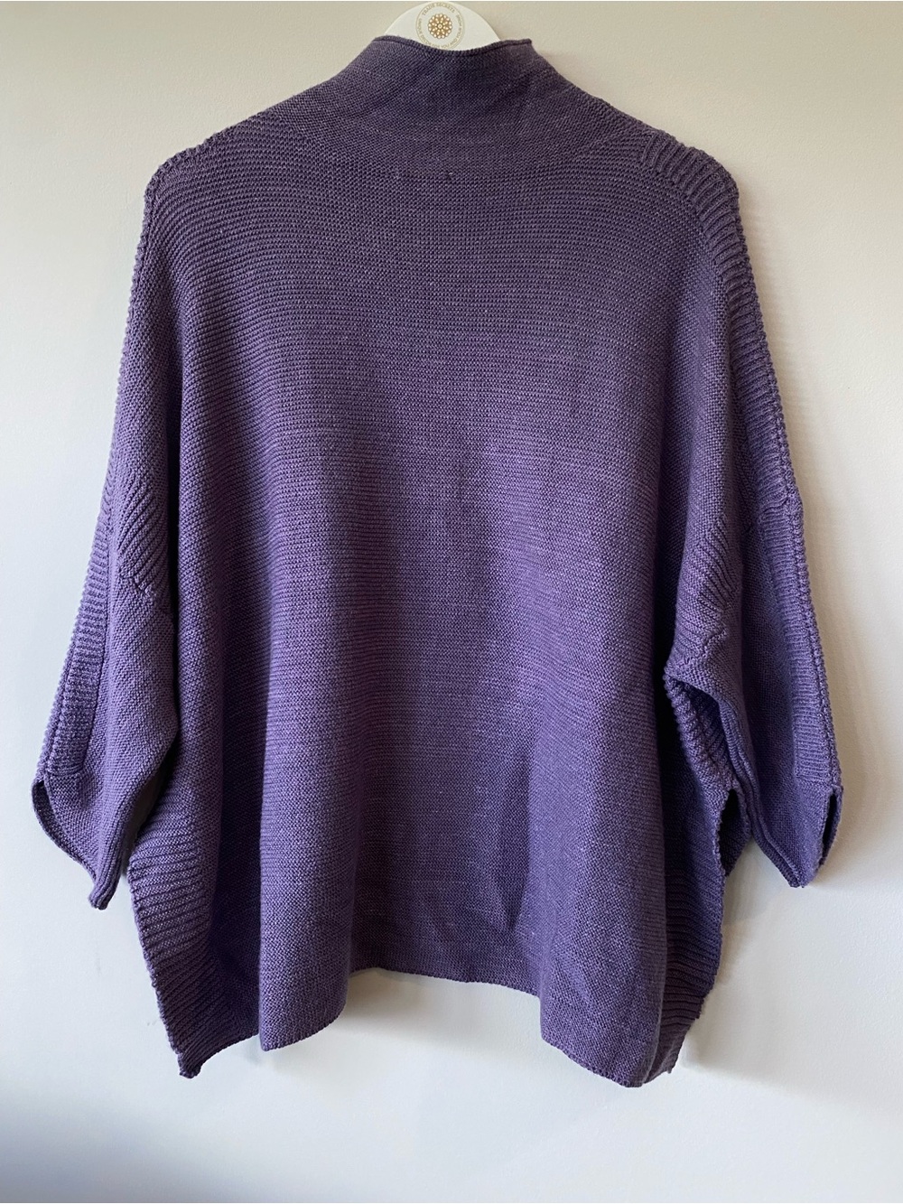 Kerisma Relaxed Purple Knit Poncho Sweater